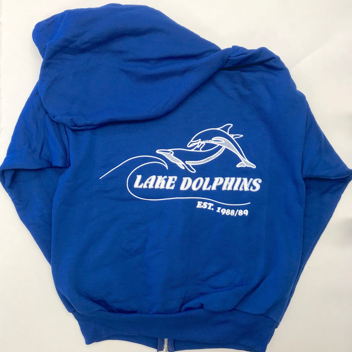 Blue Adult Zip-Up Sweatshirt
